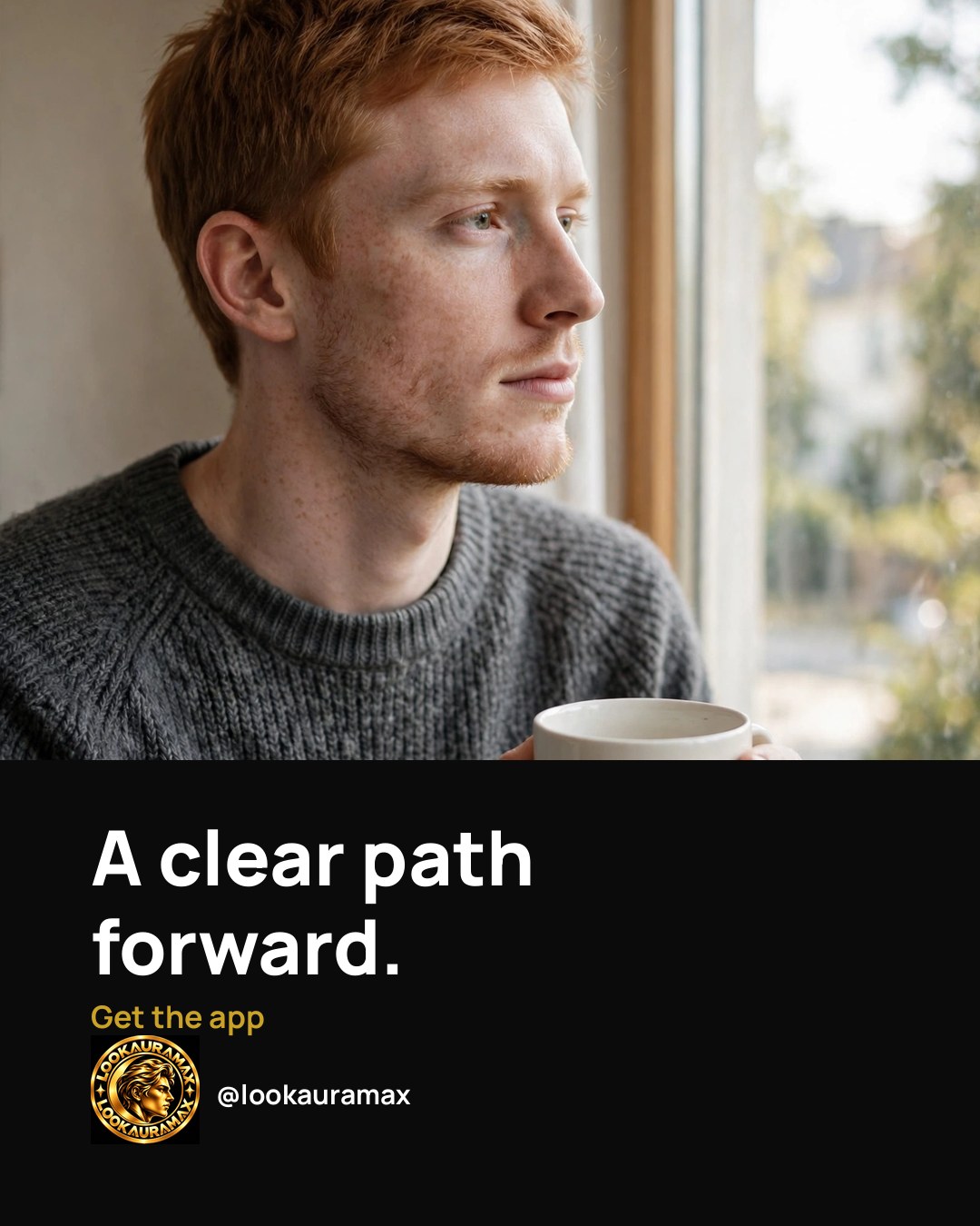 Lookauramax ad creative: A clear path forward makes the first step easy.