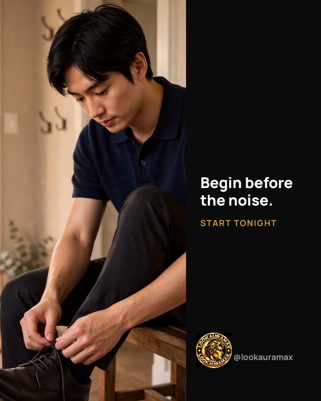 Lookauramax ad creative: Before the noise, there is a choice.