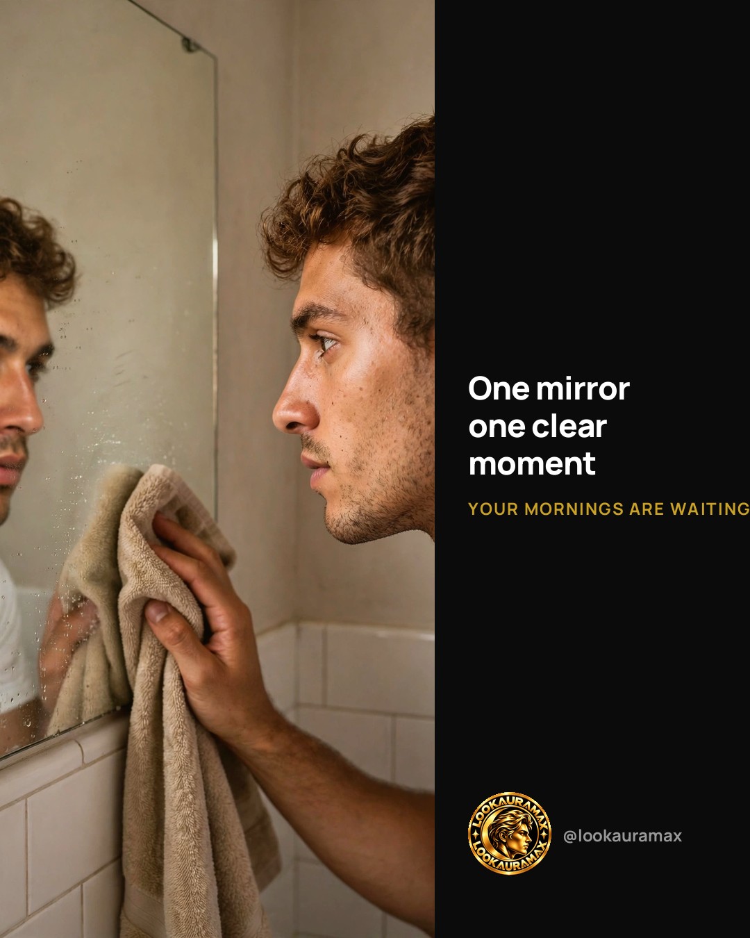 Lookauramax ad creative: Clear eyes. Clear moment.