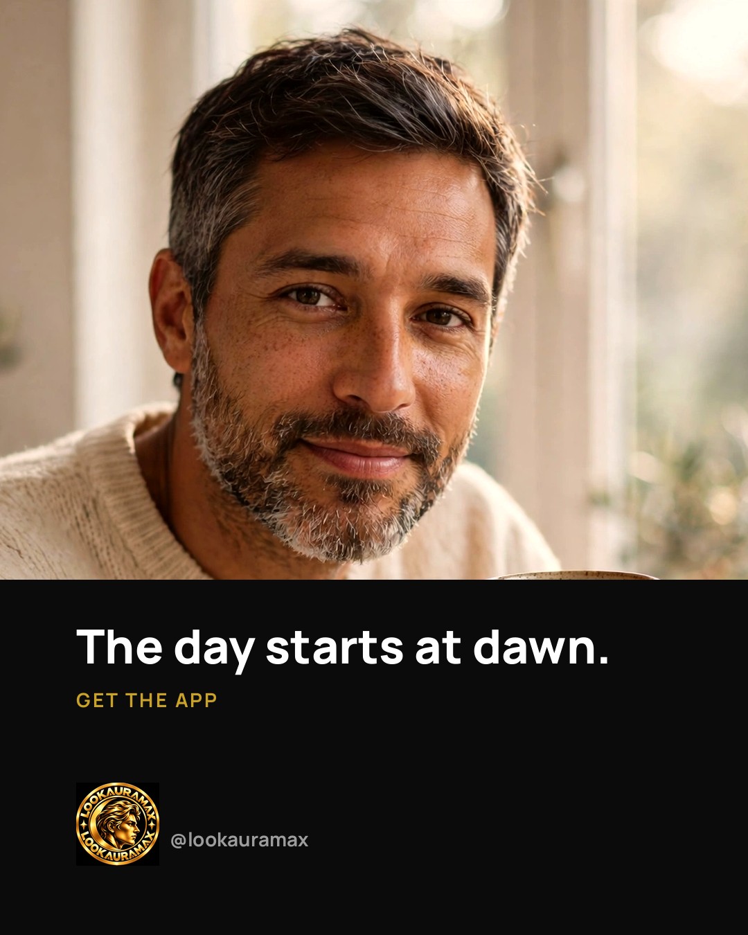 Lookauramax ad creative: Dawn is a clean page.