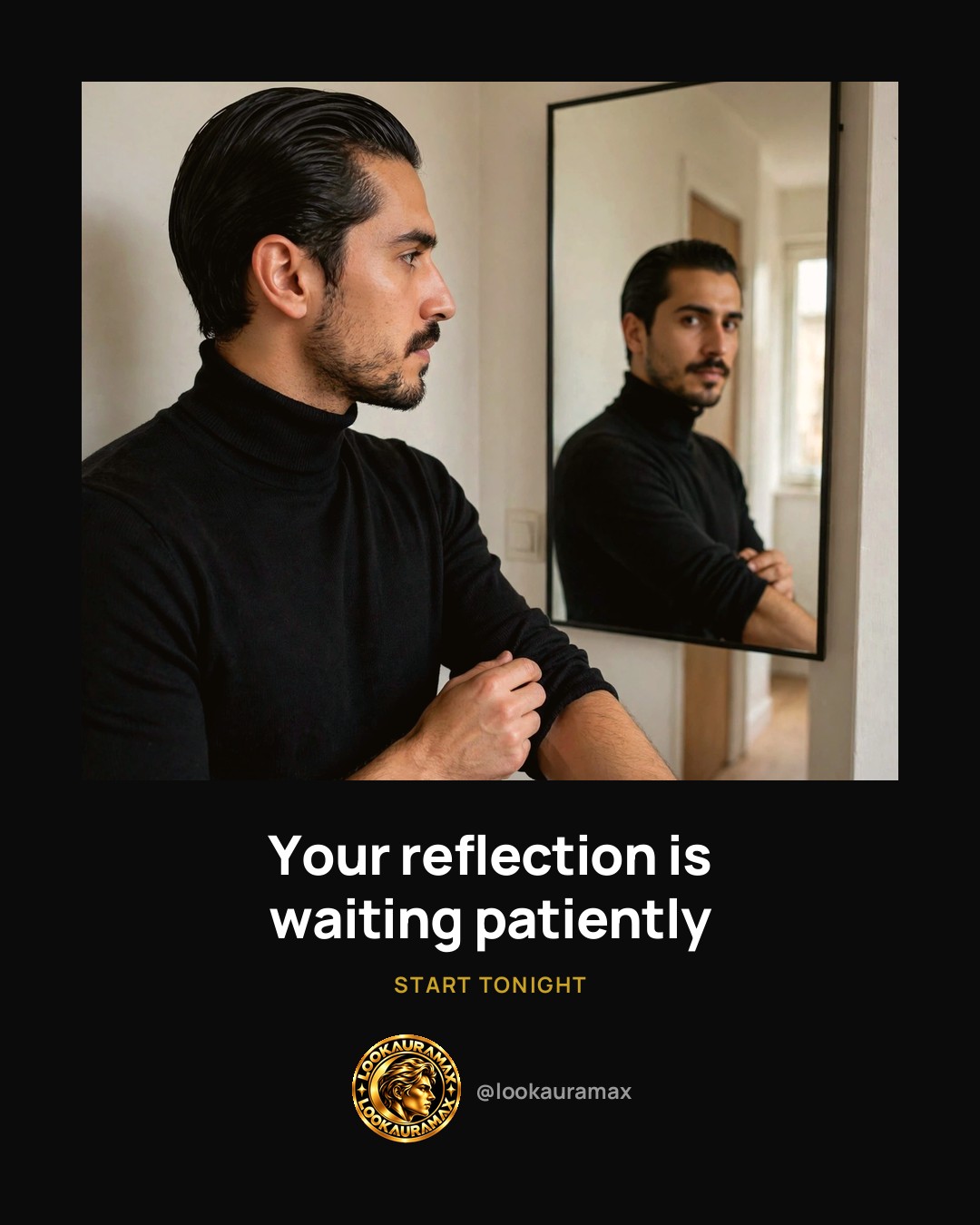 Lookauramax ad creative: Some mornings ask you to pause.