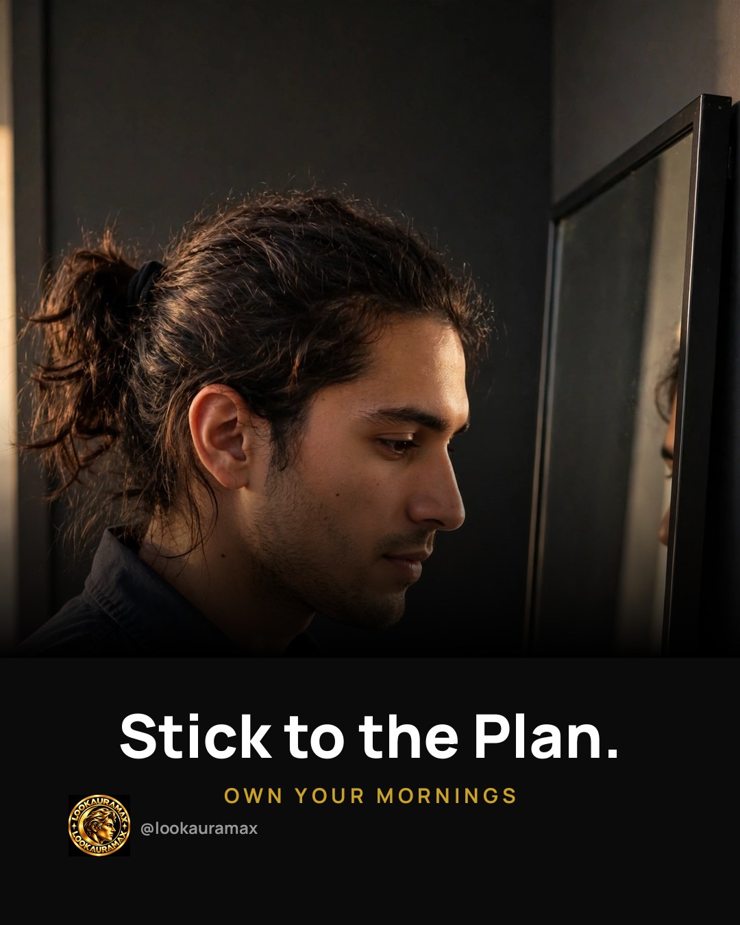 Lookauramax ad creative: Stick to the plan. The plan sticks to you.