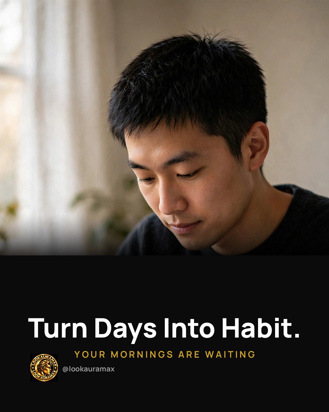 Lookauramax ad creative: Turn ordinary days into a habit.