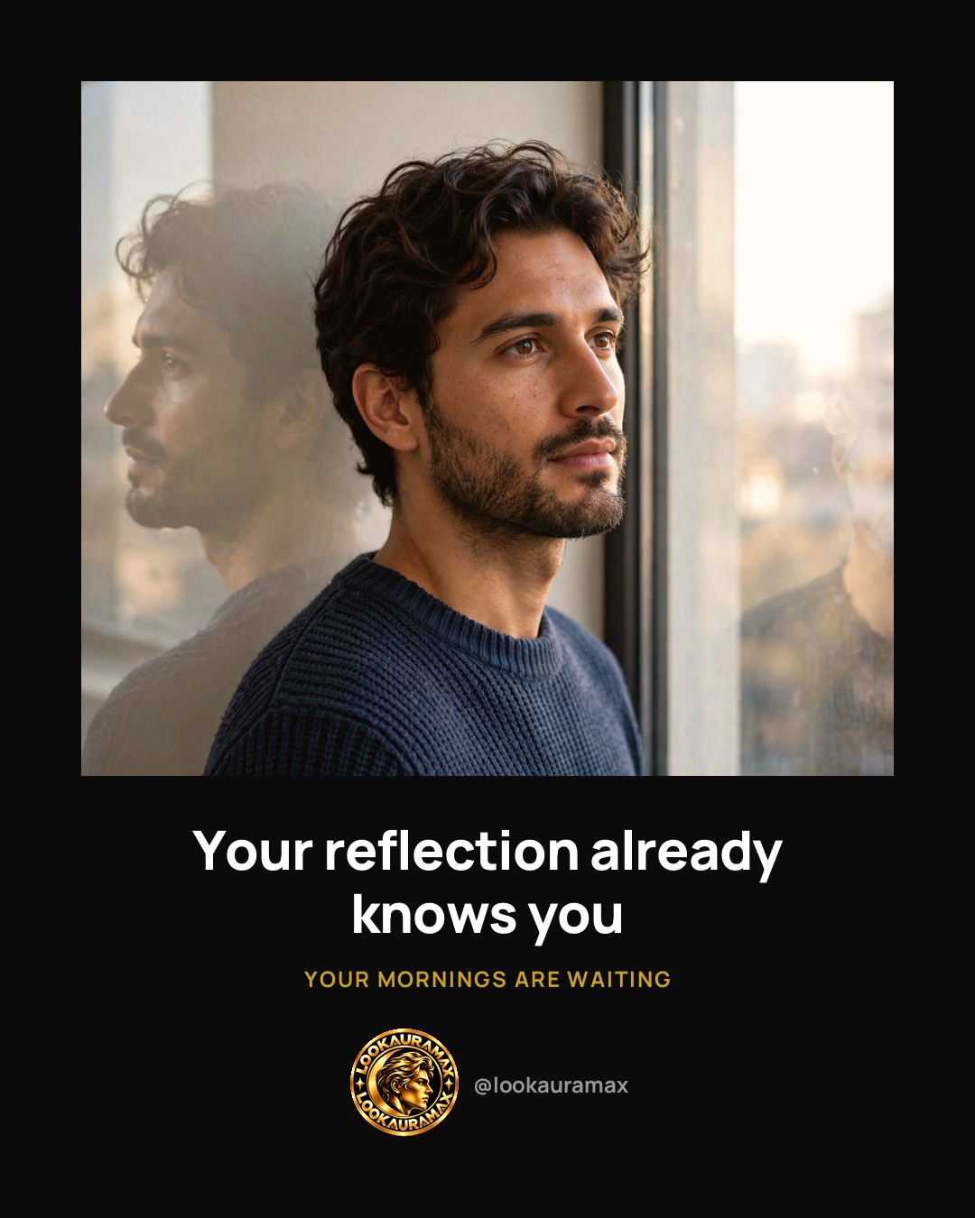Lookauramax ad creative: Your reflection has been patient with you.