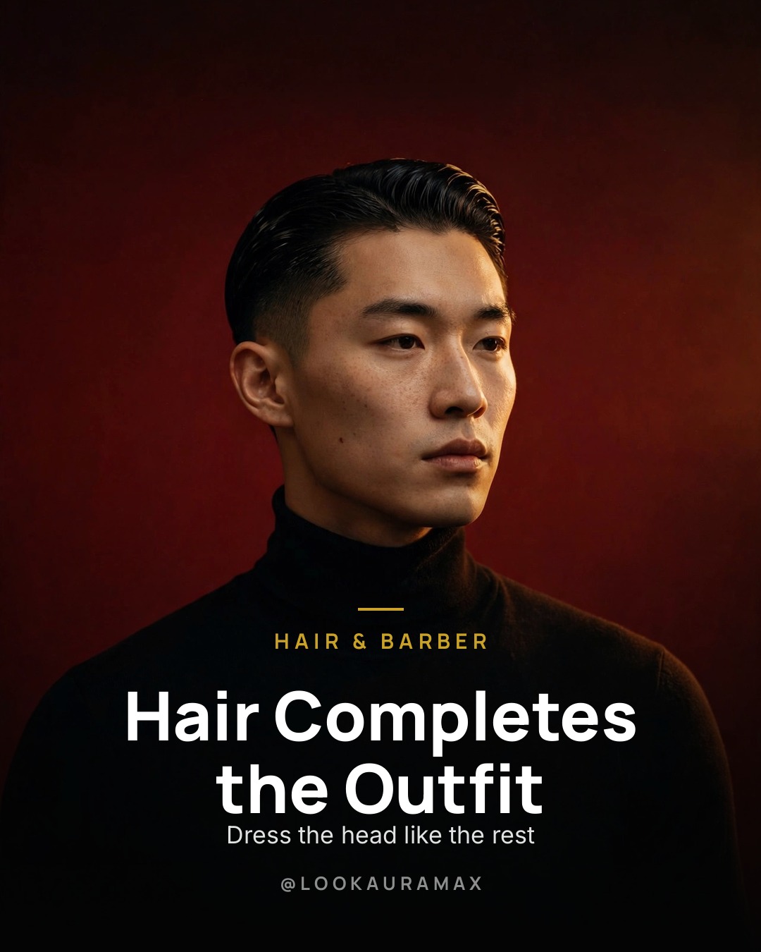 Lookauramax poster: Outfit planned. Hair planned. — The two should always agree.