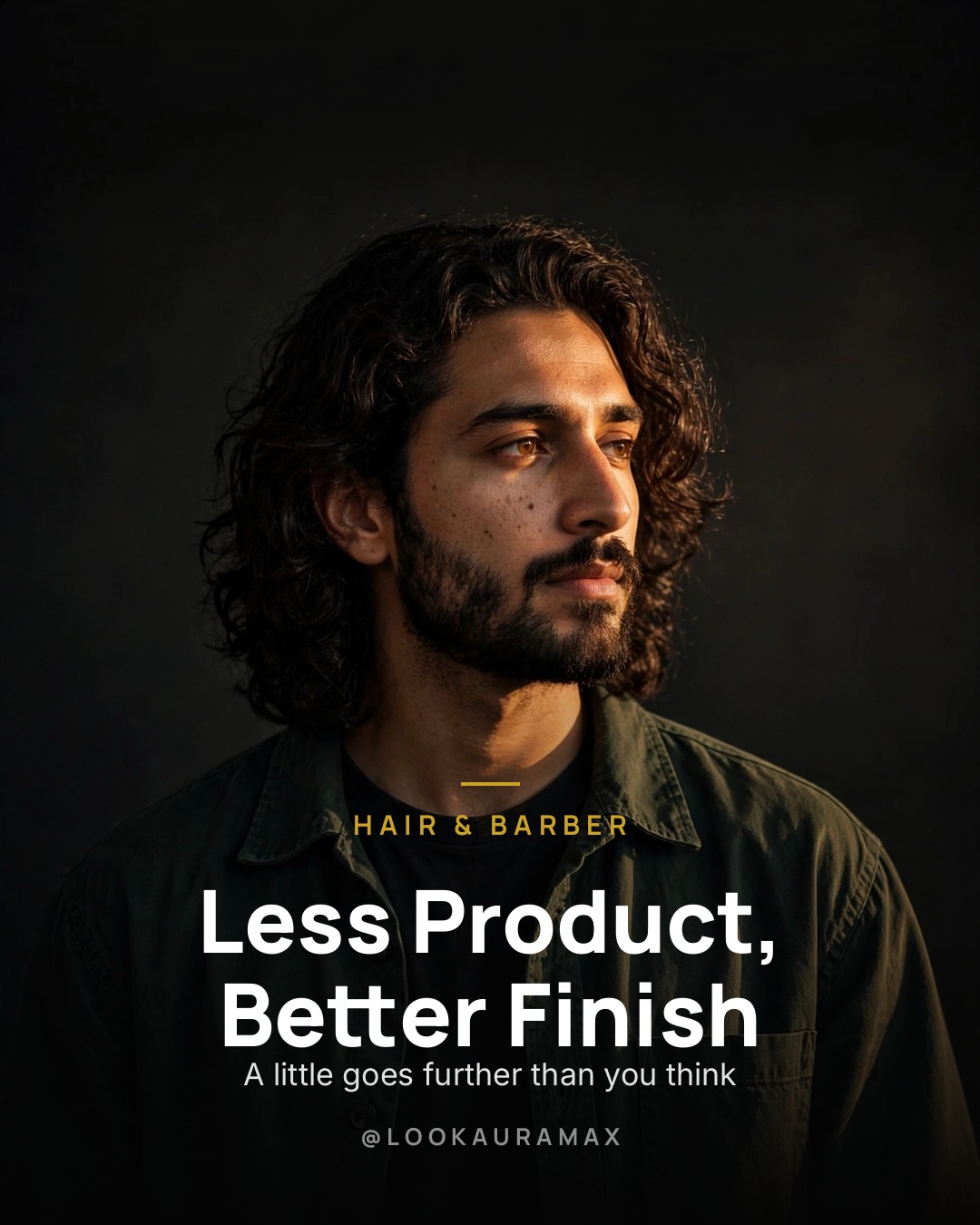 Lookauramax poster: Restraint is a skill. — Start small with product — you can always add more.